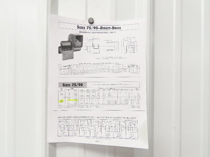 NYB New York Blower 90 FC Forward Curved Fan 9" 3/4Hp 1750 RPM 230/460V 915CFM