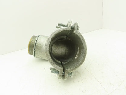Eaton Crouse Hinds 746 3-1/2" FMC Clamp Type Connector 90 Degree Non-Insulated