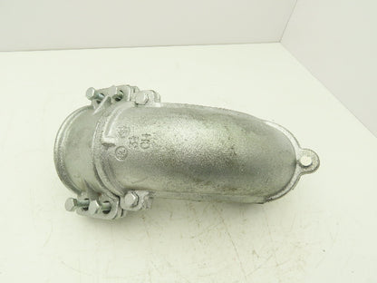 Eaton Crouse Hinds 746 3-1/2" FMC Clamp Type Connector 90 Degree Non-Insulated
