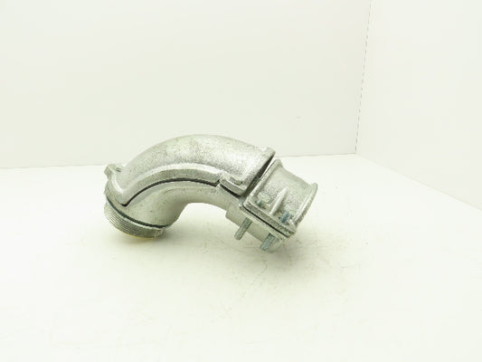 Eaton Crouse Hinds 746 3-1/2" FMC Clamp Type Connector 90 Degree Non-Insulated