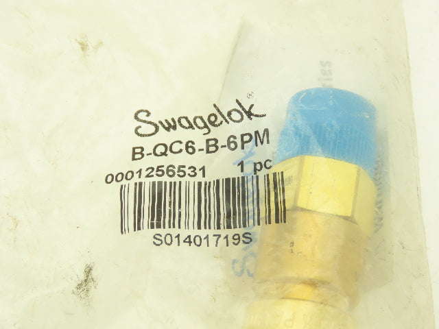 Swagelok B-QC6-B-6PM Brass Quick Connect 3/8" Male Lot of 3