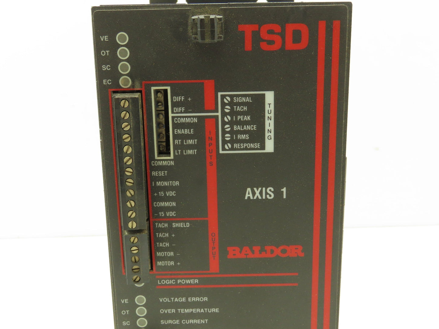 Baldor TSD-100-05-2 Servo Drive 2-Axis 5A 100VDC 240VAC 60Hz