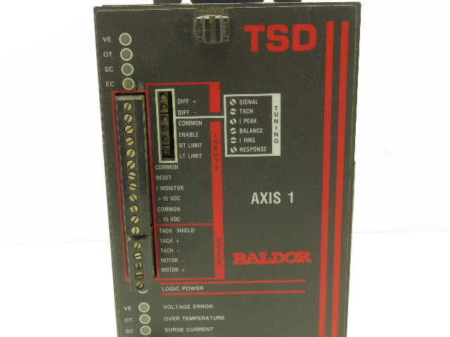 Baldor TSD-100-05-2 Servo Drive 2-Axis 5A 100VDC 240VAC 60Hz