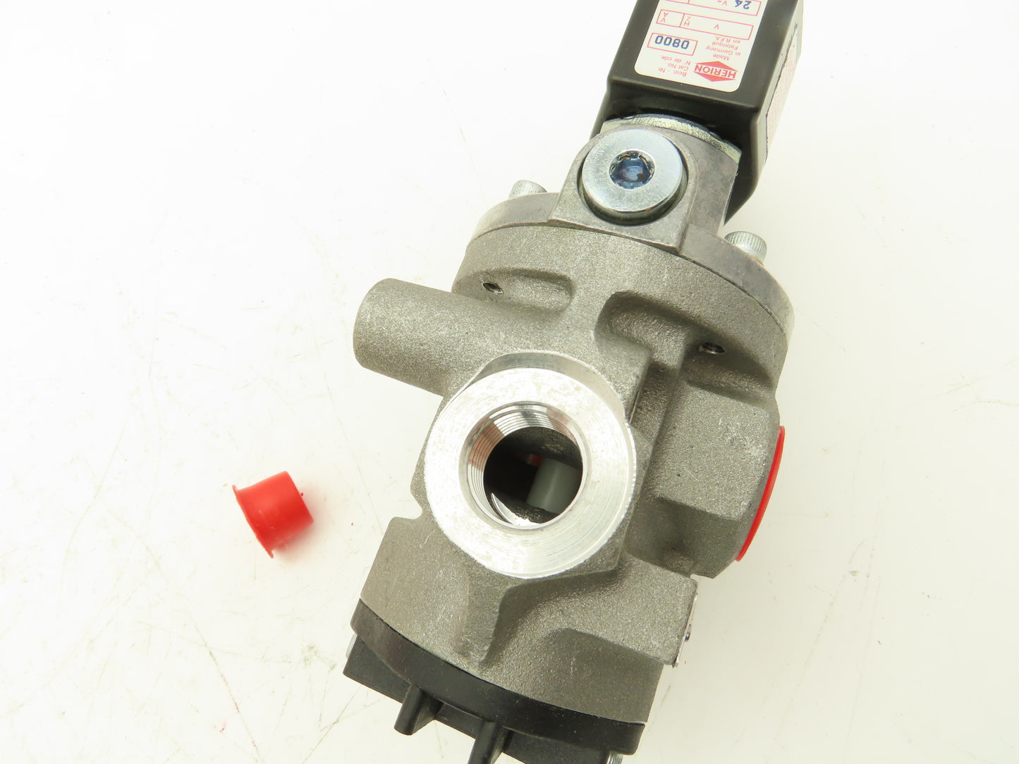 Herion 80-265-70 Pneumatic Air Indirect Solenoid Actuated Poppet Valve 24V Coil