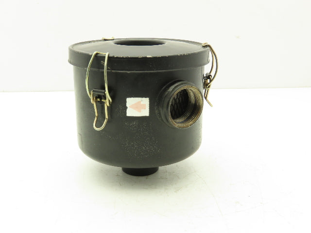 Vacuum Pump Air Filter Silencer 1-1/4" FNPT Steel Housing