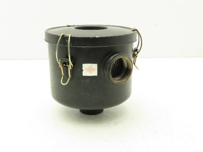 Vacuum Pump Air Filter Silencer 1-1/4" FNPT Steel Housing