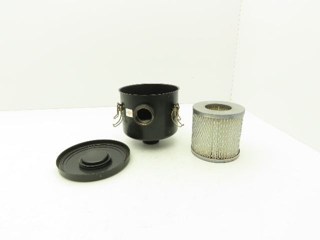 Vacuum Pump Air Filter Silencer 1-1/4" FNPT Steel Housing