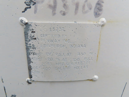 Penway 15237 Compressed Air Receiver Tank 350 Gallon 150PSI Vertical