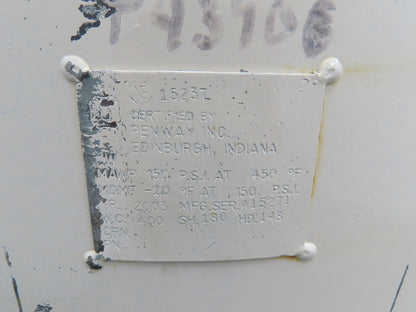 Penway 15237 Compressed Air Receiver Tank 350 Gallon 150PSI Vertical