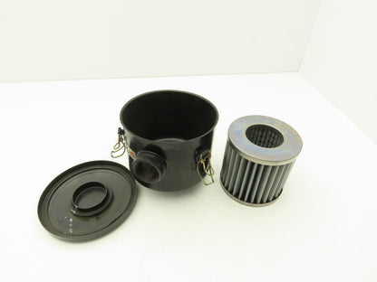 Vacuum Pump Blower Air Filter Silencer 1-1/4" FNPT Steel Housing