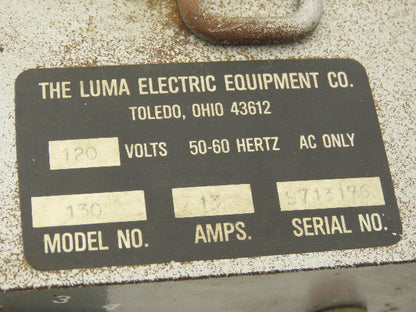 Luma Electric Equipment No. 130 Etcher Tool Spot Welder Soldering Iron 13A 120V