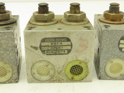 Knorr-Bremse WBV-6 Pneumatic Air Double Switch Block Lot of 6