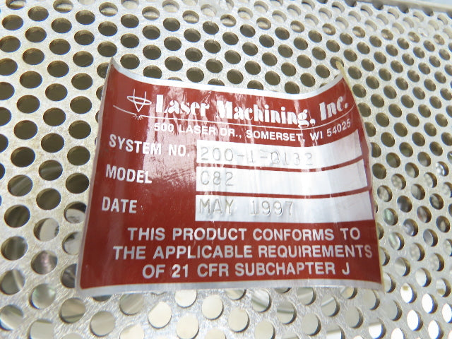 Eagle 200 Regulator Module Assembly From Laser Machining C-82 Laser