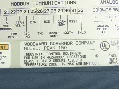 Woodward 9905-867 Peak 150 Digital Steam Turbine Controller