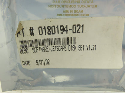 Jetscape 5120/5240 System Software Ver 1.21 Set of 5 Discs 1.44Mb 3.5" IBM