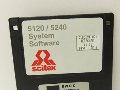 Jetscape 5120/5240 System Software Ver 1.21 Set of 5 Discs 1.44Mb 3.5" IBM