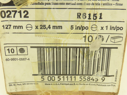 3M 02712 Screen Cloth Disc Pad W/Strap 1X5" Lot of 10