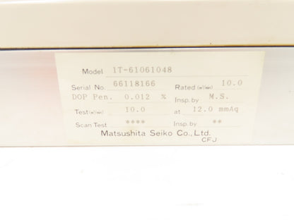 Matsushita Seiko BV-100CRF-T Thin Clean Module Filtration Unit 100v