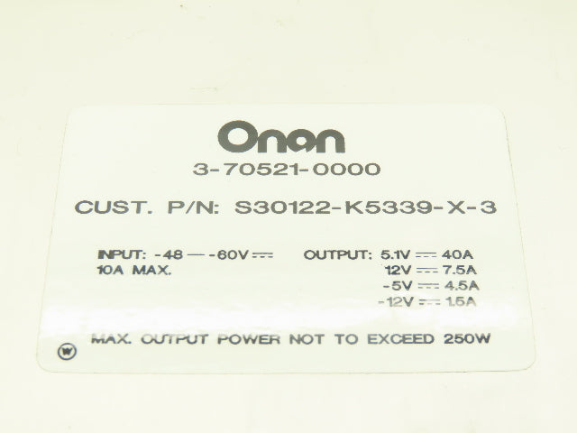 Onan 3-70521-0000 Level 3 Component Type Custom Rectifier 250W
