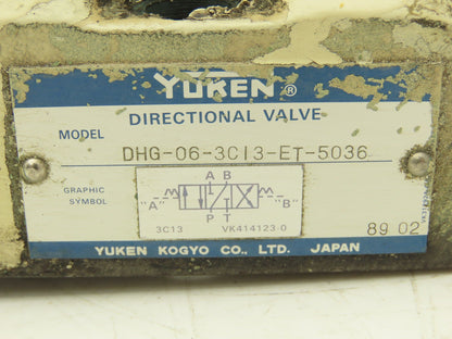 Yuken Vickers DG4V-3-6C-M-P7-H-7-50-JA100 Directional Valve DHG-06-3CI3-ET-5036