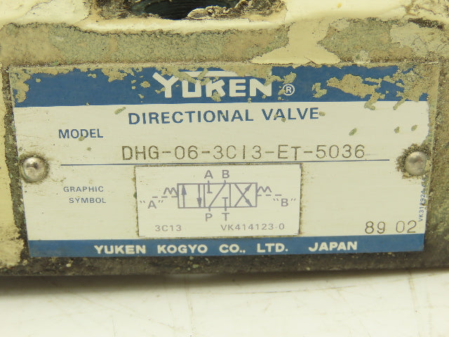 Yuken Vickers DG4V-3-6C-M-P7-H-7-50-JA100 Directional Valve DHG-06-3CI3-ET-5036