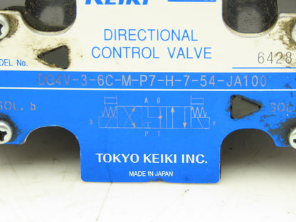 Tokyo Keiki DG4V-3-6C-M-P7-H-7-54-JA100 Directional Solenoid Valve 24VDC