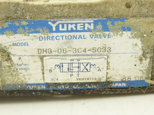 Yuken DHG-06-3C4-5033 Hydraulic Directional Valve