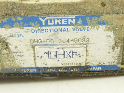 Yuken DHG-06-3C4-5033 Hydraulic Directional Valve