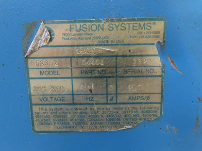 Fusion Systems 1223B2 UV Irradiator with Blower