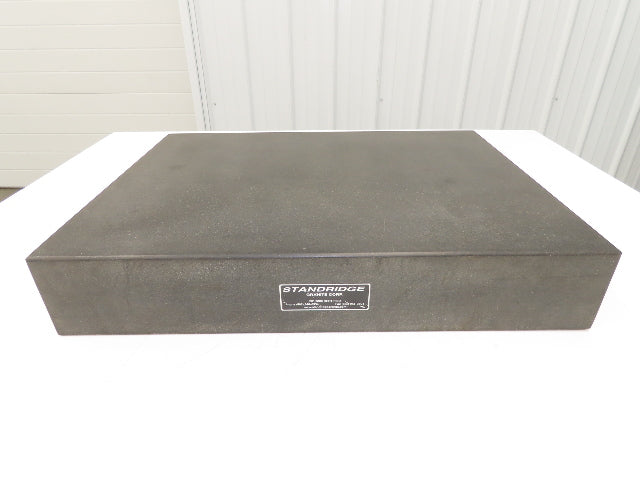 Standridge Granite Surface Inspection Plate 18 x 24 x 4" Grade A
