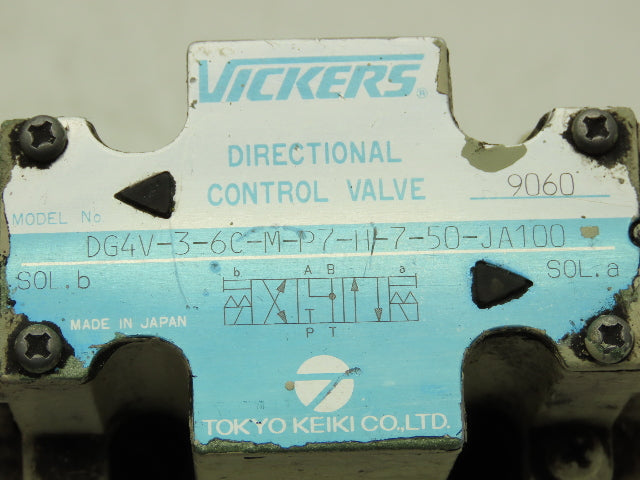 Vickers DG4V-3-6C-M-P7-H-7-50-JA100 Directional Valve DG3V-7-3C-E-T-10-JA-SM07-Z