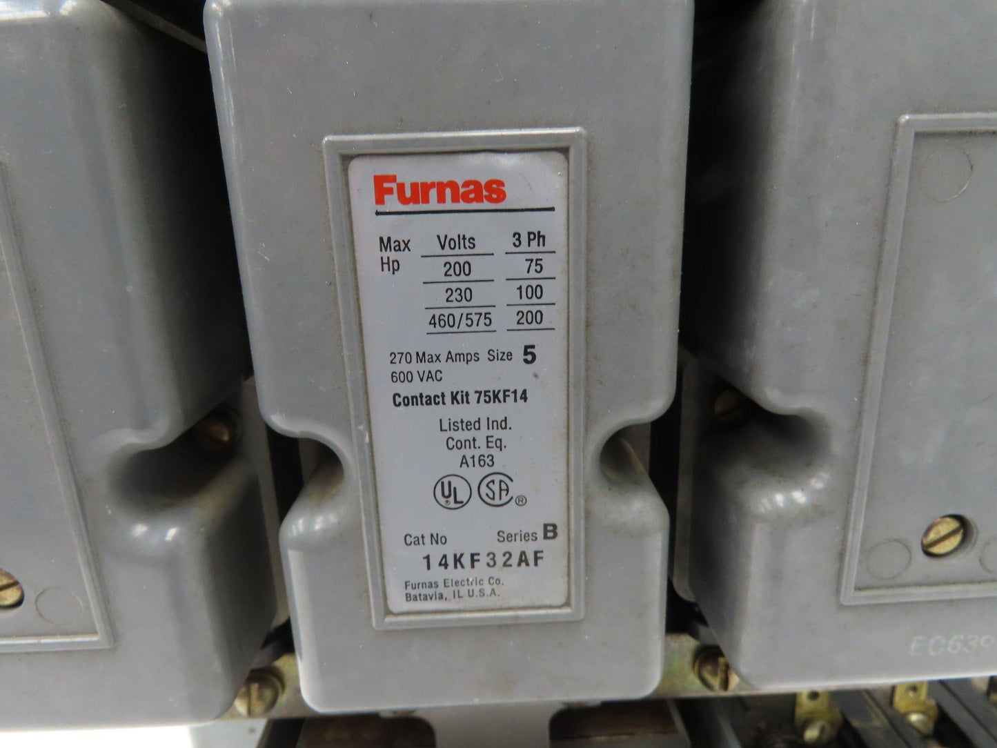 Furnas 14KF32AF Contactor Motor Starter Assembly 120V Coil 200Hp 3PH 600V