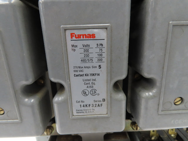 Furnas 14KF32AF Contactor Motor Starter Assembly 120V Coil 200Hp 3PH 600V