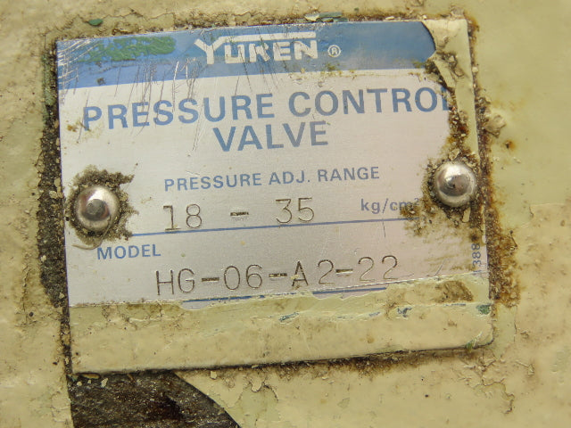 Yuken HG-06-A2-22 Hydraulic Pressure Control Relief Valve