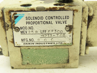 Daikin MEV 25B LFF 6F 300-X2T3-748 Hydraulic Proportional Solenoid Valve