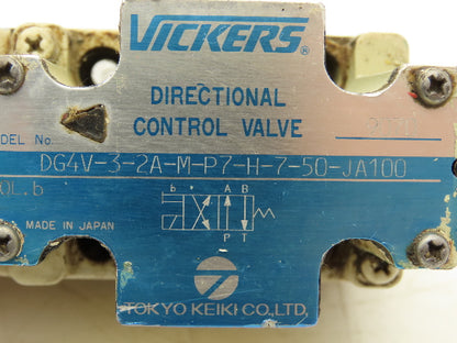Vickers DG4V-3-2A-M-P7-H-7-50-JA100 Directional Solenoid Valve 24VDC  Lot of 2