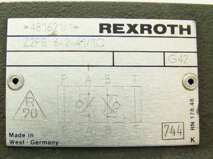 Rexroth Z2FS 6-2-41/1Q Hydraulic Flow Control Throttle Check Valve