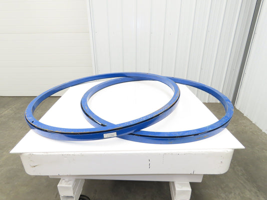 Global CA-48-2 Vestil Manual Carousel 2,000lb Lift Table Swivel Top 48" Lot of 2