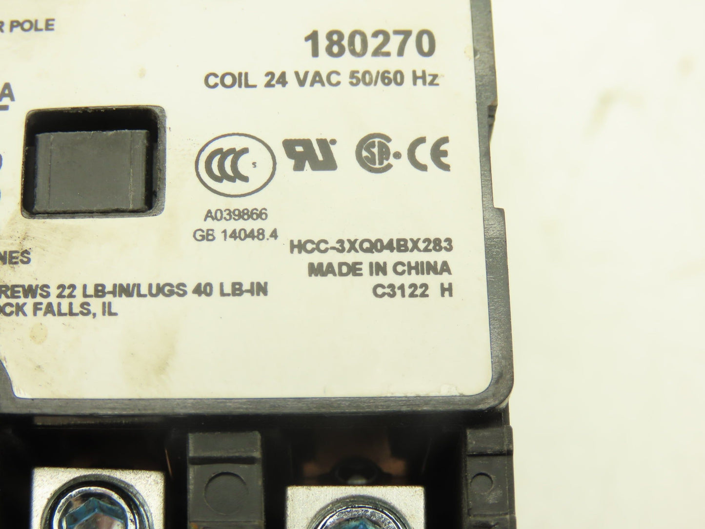 Hartland Controls HCC-3XQ04BX283 Contactor Motor Starter 24V Coil 20Hp 40A 600V