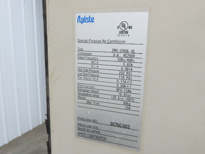 Apiste ENC-2900L-UL FA Cooler Electrical Enclosure AC Cooling Unit 220V 5A 3Ph