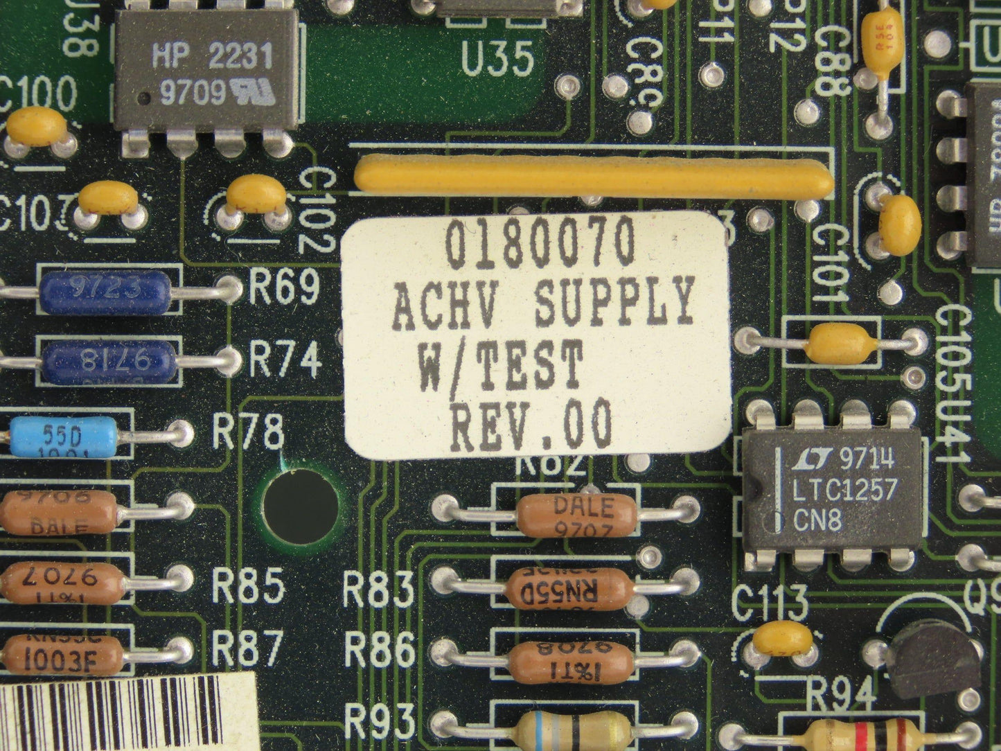 Ink Jet Controller PCB ACHV Supply Ink Heater Charge Voltage AC Power Lights