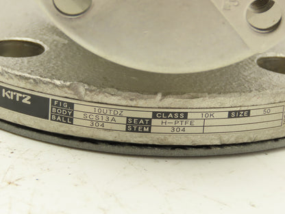 Kitz 10UTDZ 304 Stainless Ball Valve 2" Flanged DN50 Class 10K