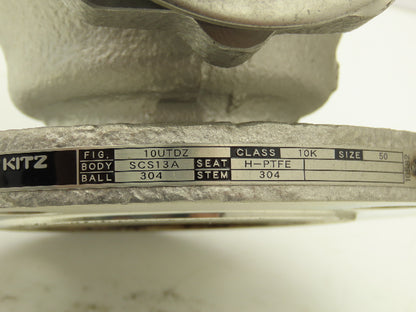 Kitz 10UTDZ 304 Stainless Ball Valve 2" Flanged DN50 Class 10K Handle Extension