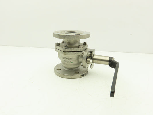 Kitz 10UTDZ 304 Stainless Ball Valve 2" Flanged DN50 Class 10K Handle Extension