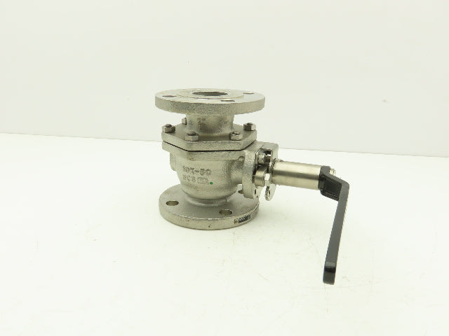 Kitz 10UTDZ 304 Stainless Ball Valve 2" Flanged DN50 Class 10K Handle Extension