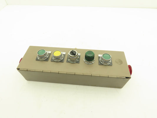 Pushbutton 2-hand Control Operator Station 14.5"x4.5"x3.25" Enclosure 7 Holes