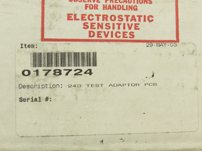 0178724 Rev 004 240TST ADPT Rev 004 Charge Plate Test Board 2