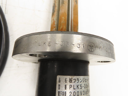 Nippon Stainless Immersion Tank Heater Element 5Kw 200V 3PH 12" Tubes 5" Flange