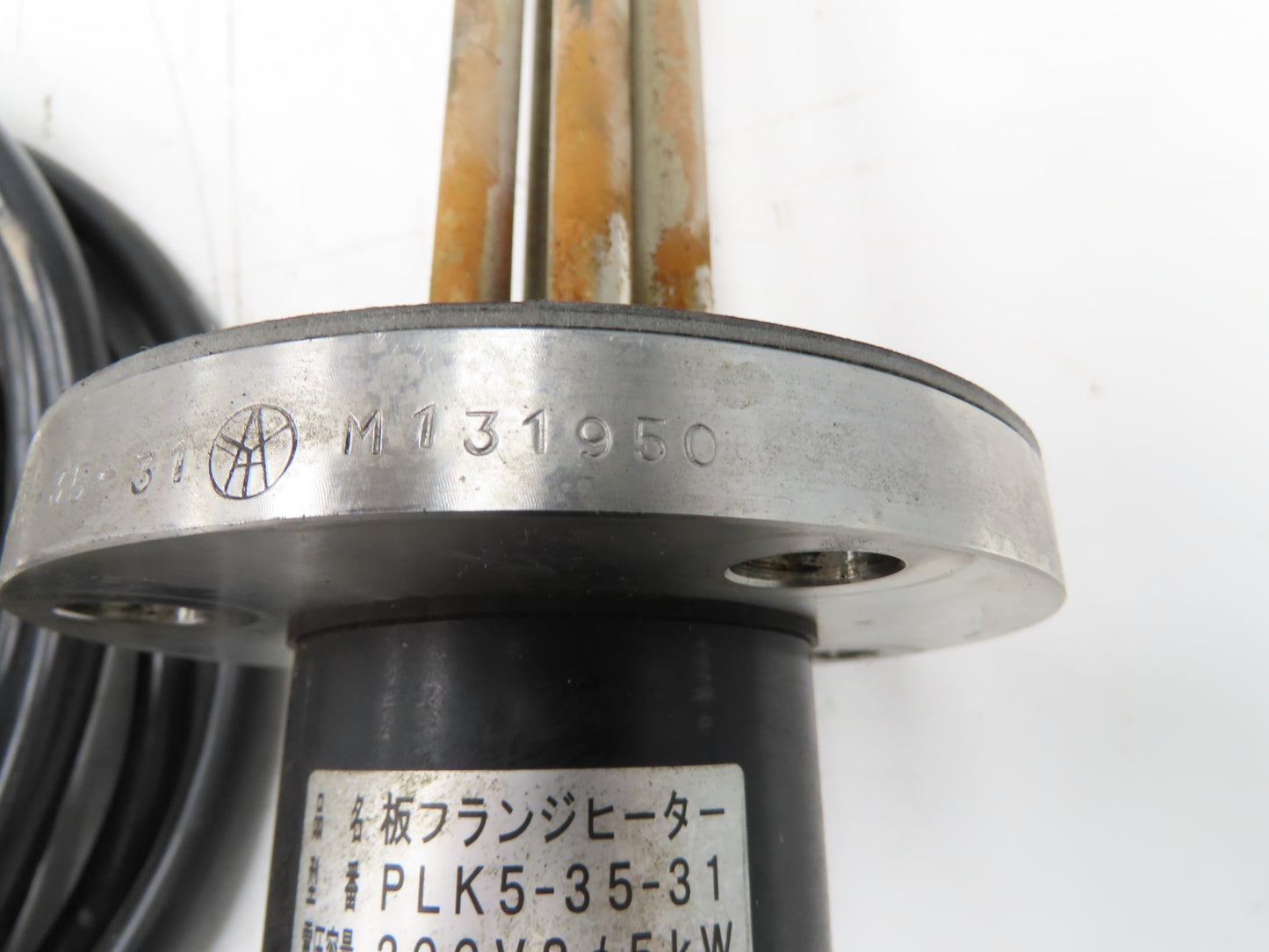 Nippon Stainless Immersion Tank Heater Element 5Kw 200V 3PH 12" Tubes 5" Flange