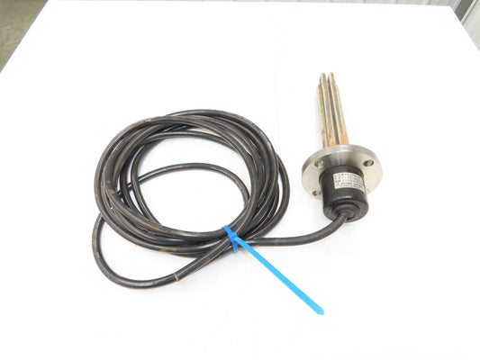 Nippon Stainless Immersion Tank Heater Element 5Kw 200V 3PH 12" Tubes 5" Flange